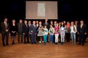 Gruppenfoto der PreisträgerInnen der 16. Verleihung des Radiopreises der Erwachsenenbildung